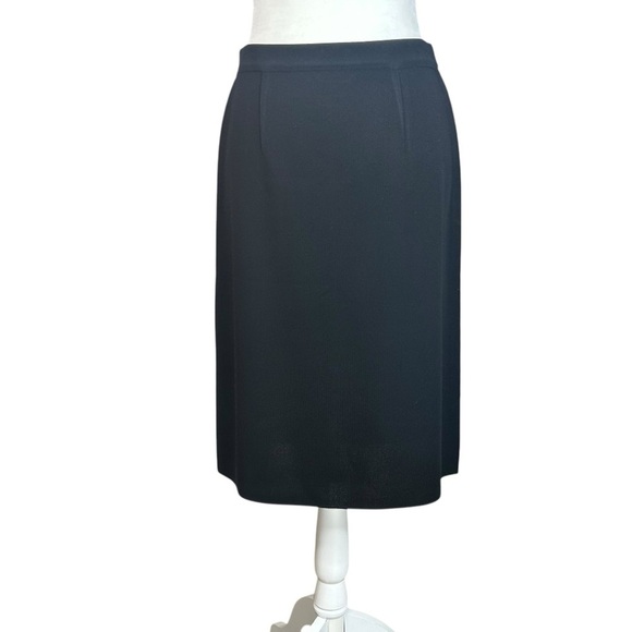 Misook Small Straight Knit Skirt Black Minimalist Staple Office Siren Pull On - Picture 3 of 13